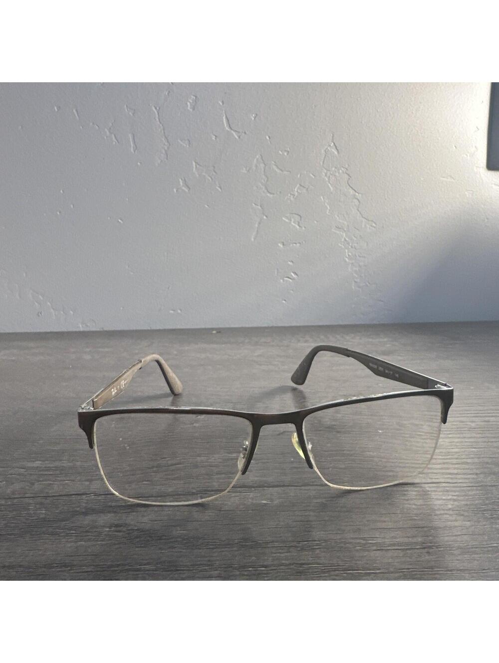 Ray-Ban Eyeglasses RB 6335 2531 Silver Tan FRAMES ONLY 54-17-145 Full Rim
